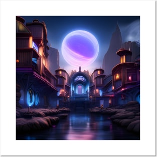 Orb in a Mystical City Posters and Art